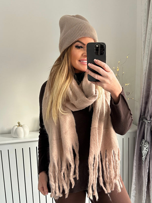Mocha Luxury Hat & Scarf