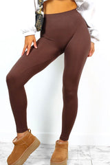 Chocolate Brown Power Leggings